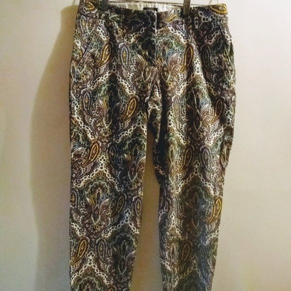 J. Crew Pants - *J Crew Paisley Cropped Pants. Size 6